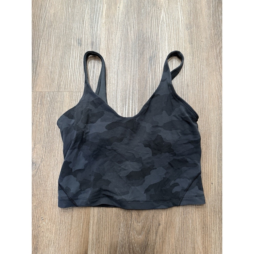 Lululemon Align Tank Top Womens 6 Heritage 365 Camo Deep Coal‎ Multi Yoga - Picture 3 of 7